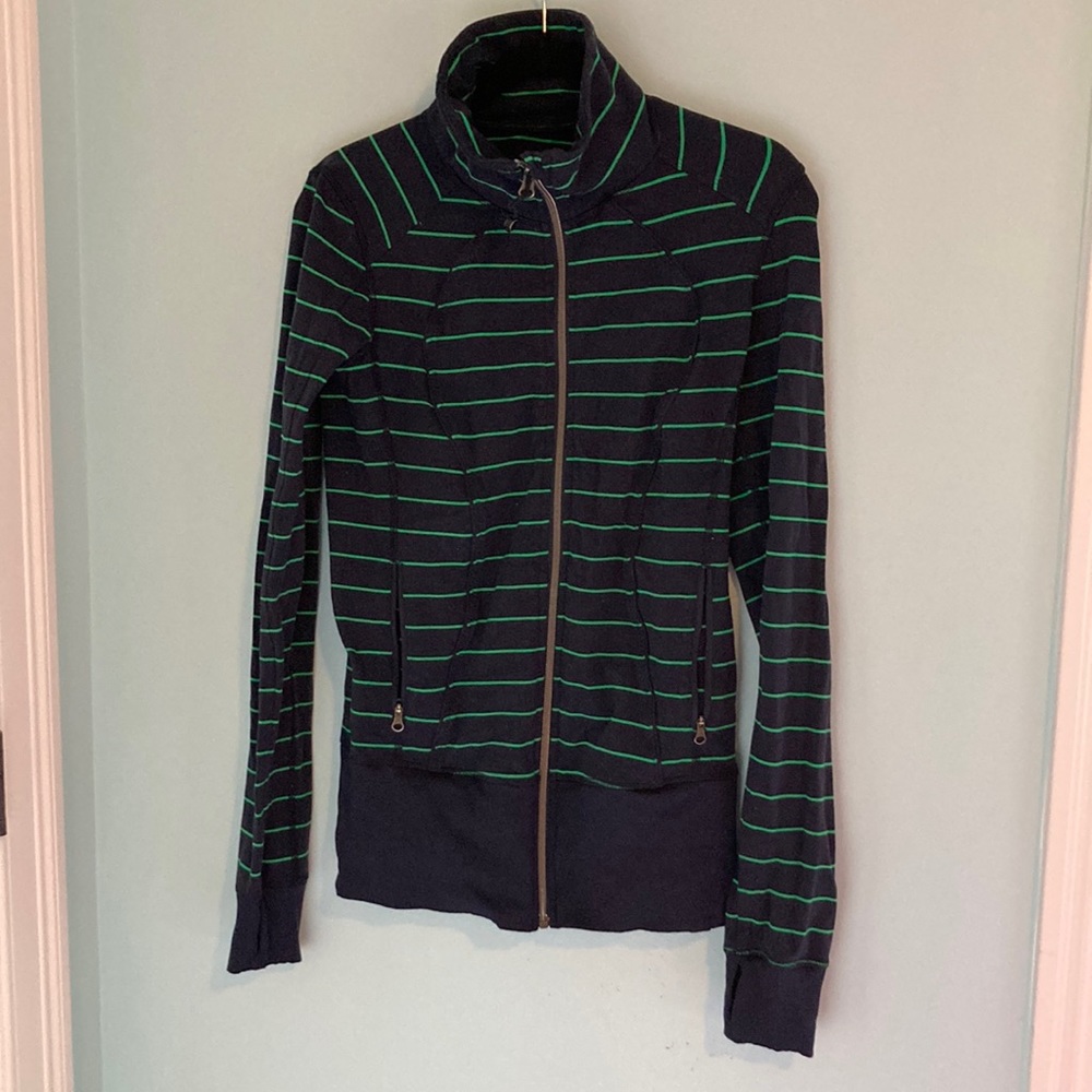 Vintage Lululemon Define Jacket Green Bean Stripe size 8